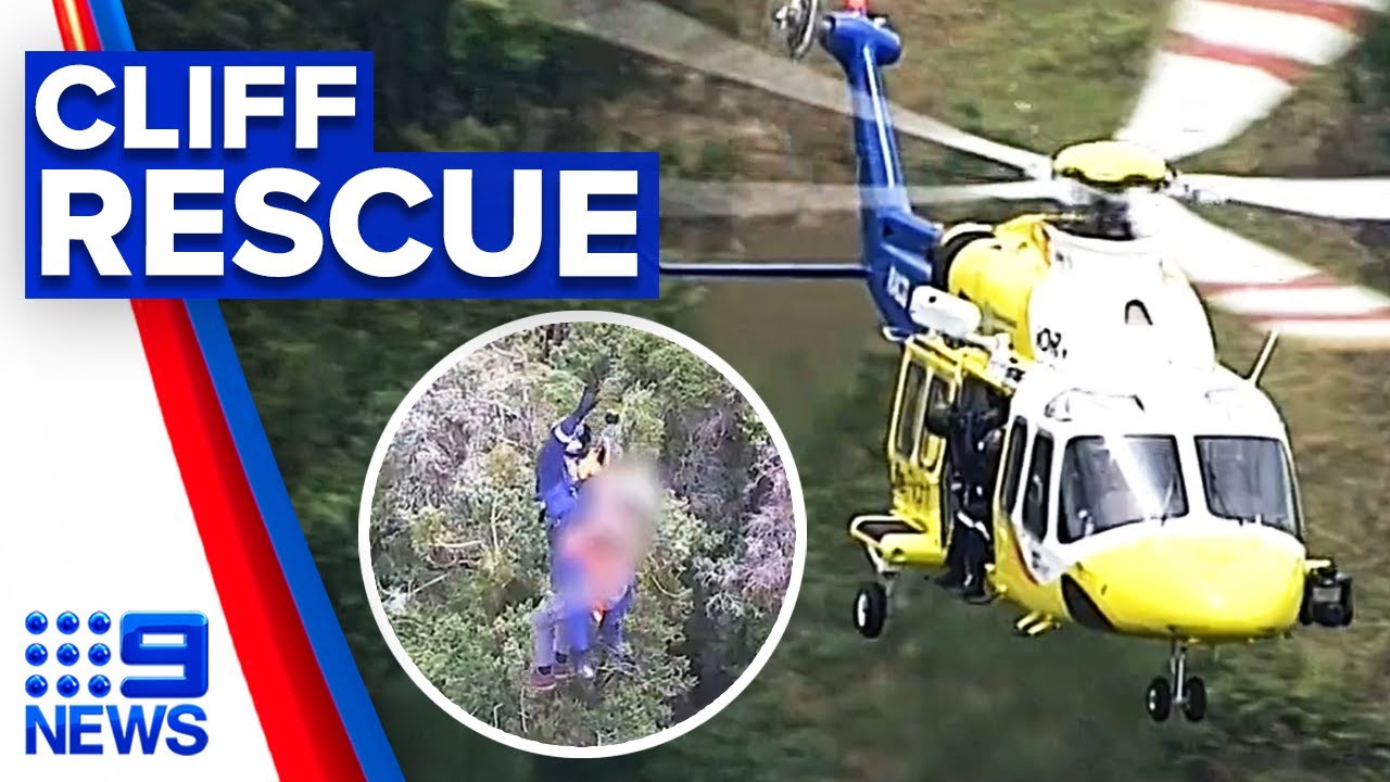 Bushwalker rescued after falling off cliff during hike | 9 News Australia