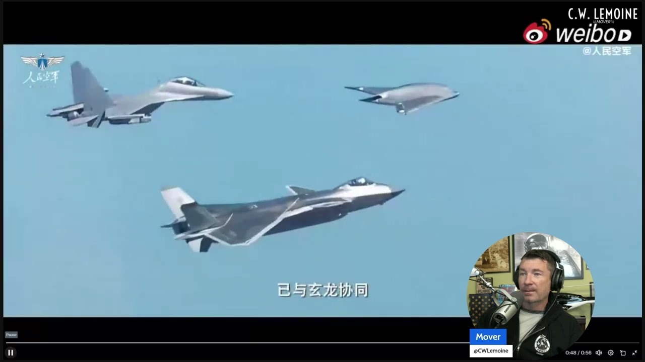 New Footage of the China’s GJ-11 Flying with J-20 and J-16 - Fighter Pilot Reacts!