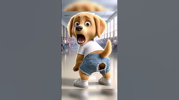 The awkward moment that cute puppy will never forget 😨 #ai #dog #aidog #cute #puppy #cartoon  #aiart