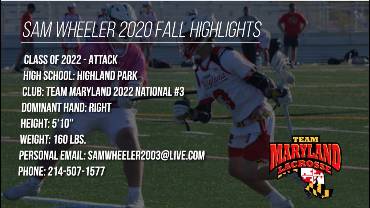 Sam Wheeler '22 Attack 2020 Fall Lacrosse Highlights