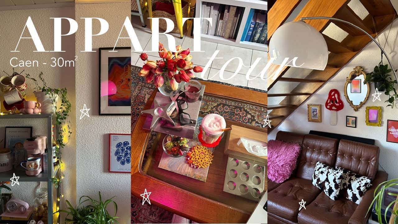 APPARTEMENT TOUR: 30m2 EN DUPLEX À CAEN (déco vintage & colorée)