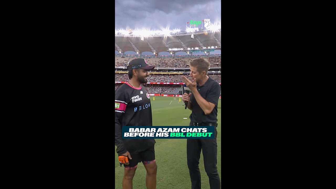 Babar Azam chats before his Big Bash League debut