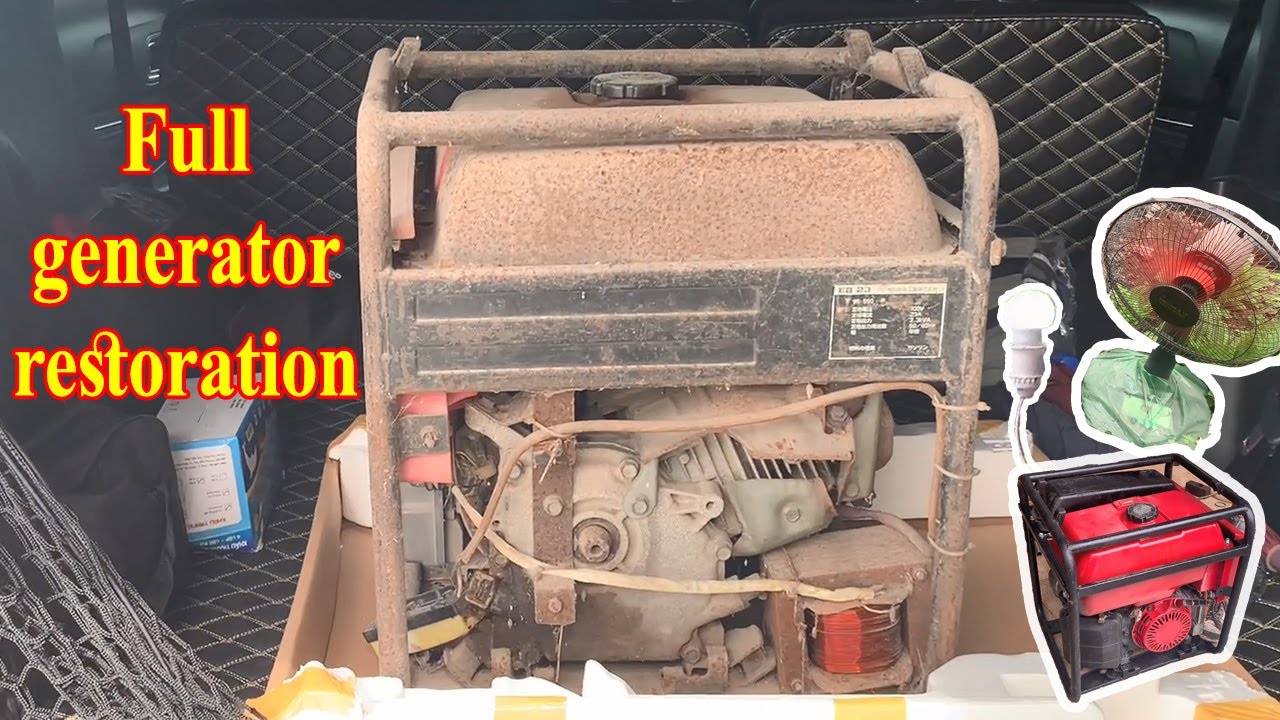 How to restoration generator engine Repair and reuse old rusty