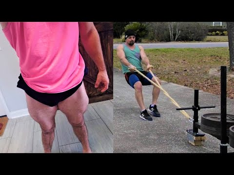 Backwards Sled Drag = BIGGEST QUAD PUMP EVER!