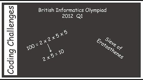 British Informatics Olympiad (BIO) 2012 Q1 Sieve of Eratosthenes
