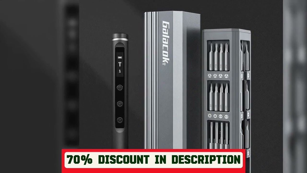 A must-have product! Galacok S6 Max Precision Electric Screwdriver Set with 42 Magnetic Bits 5 Tor