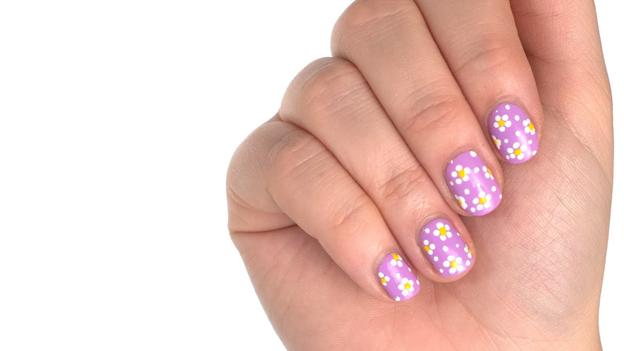 Howto daisy nail art YouTube