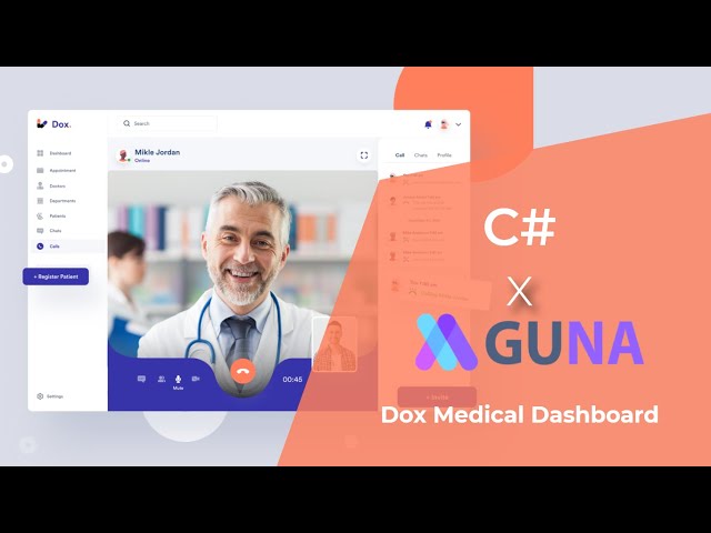 C# - Dox Medical Dashboard | Guna UI Framework class=