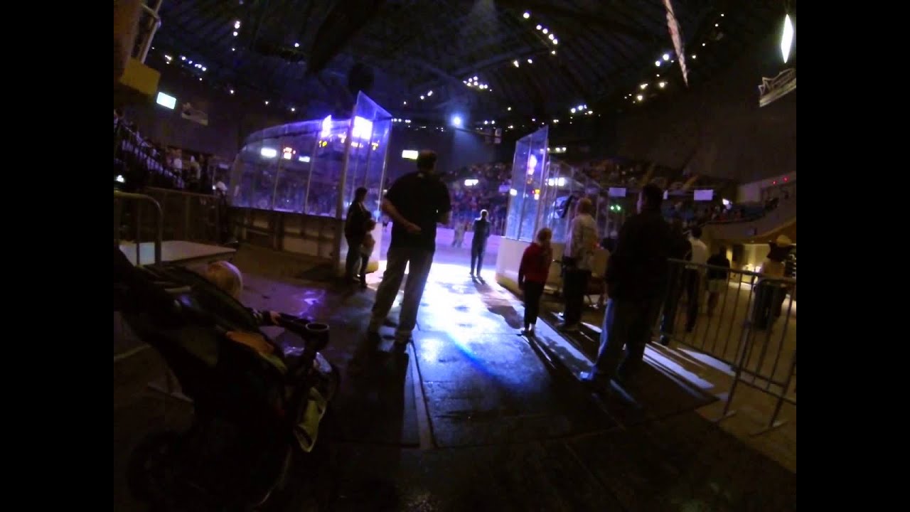 Lisa K. singing the National Anthem at Biloxi Coliseum: Surge vs Icegators  edited