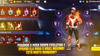 PEGANDO A NOVA ROUPA EVOLUTIVA CONJUNTO CONQUISTADOR E UPANDO ATÉ O LEVEL MÁXIMO! ESTÁ ROUBADO!?