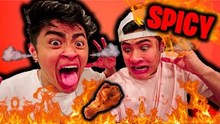 EATING THE WORLDS HOTTEST WINGS CHALLENGE