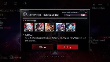 Path to nowhere Oblivion Pit S65 Map 1 - Chitinous Rift ( class buff )