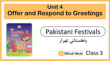 Class 3 English lesson reading | Unit 4.2 Pakistani Festivals | STBB | English in Sindhi