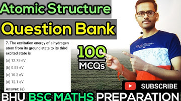Atomic Structure Questions | Chemistry BHU BSC MATHS ENTRANCE EXAM 2021 |