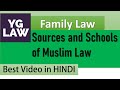 Sources and schools of muslim law  family law