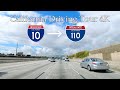 Driving Tour of Los Angeles Freeways in Southern California Interstate I-10 West to I-110 South