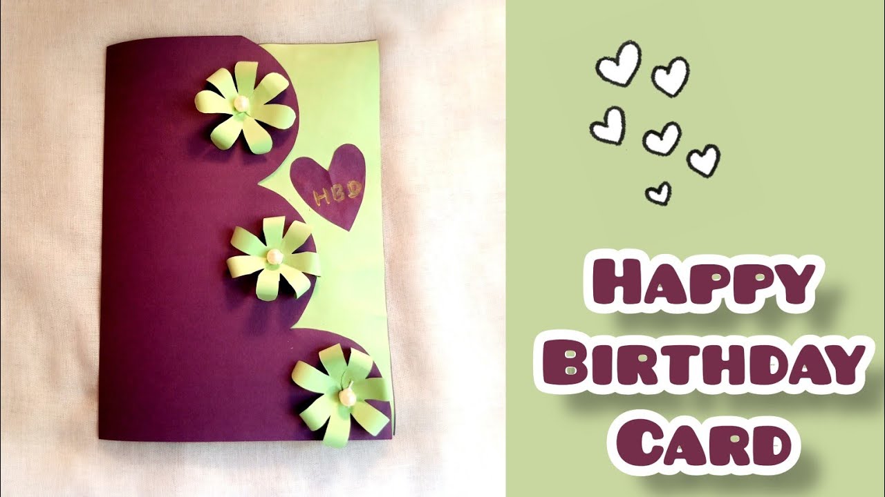 Beautiful Birthday Card | How to make a birthday card | Easy to make ...