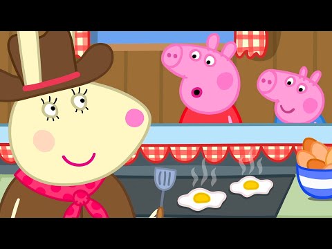 Peppa Tries American Food 🇺🇸 🍳 | Peppa Pig Official Full Episodes