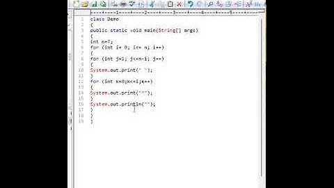 Mirrored Right Triangle Star Pattern in java