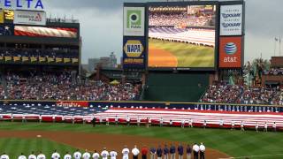 Atlanta Braves opening day - 2011 Large USA flagin OF