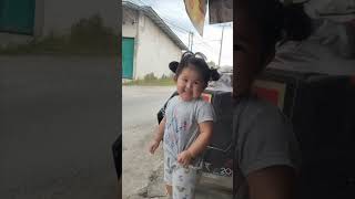 Precious Little Girl Greeting Everyone Passing By