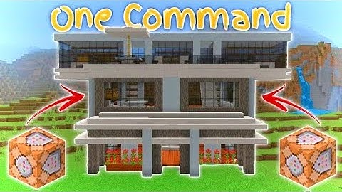 How To Spawn | Modern House In 1.19 |Using Command Block | In Minecraft PE