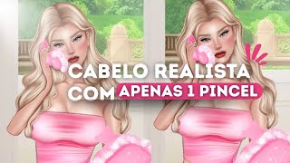 How to Draw Hair from SCRATCH in Ibis Paint Using ONLY 1 Brush | IMVU PNG Tutorial