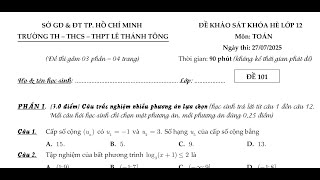 [TRUNGGIAITOAN] GIẢI CHI TIẾT ĐỀ THI KHẢO SÁT HÈ THCS - THPT LÊ THÁNH TÔNG TPHCM 2025 2026