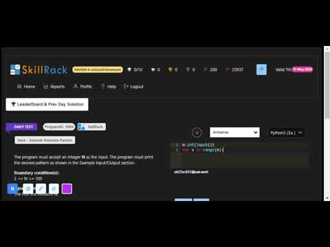 skillrack daily test|skillrack python|15/9/2023|skillrack daily challenge today solution|