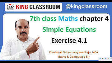 7th class Maths Chapter 4 Simple Equations exercise 4.1 all sums