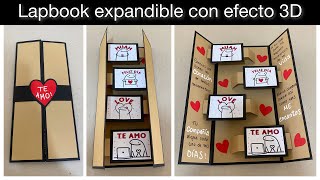 Sorprende a tu novio (a) | Lapbook EXPANDIBLE con efecto 3D de amor