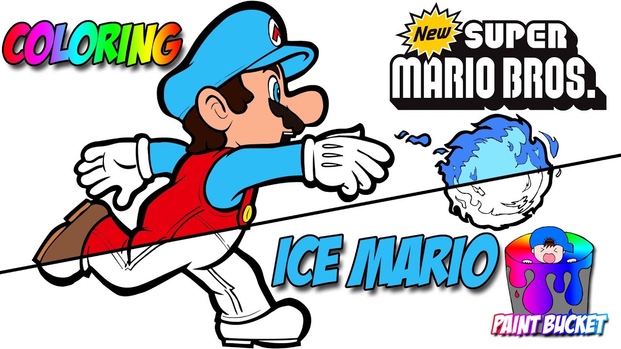 New Super Mario Bros Coloring Book - Ice Mario ...