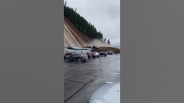 Unstoppable Mudslide Sweeps Cars Away in Parking Lot