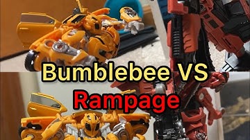 Transformers Stop Motion Revenge of the Fallen Bumblebee Vs Rampage Fight Scene