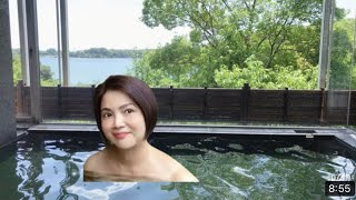 Relaxing in a hot onsen bath while gazing at amazing view @ESZANGTV@nenengjenn5176