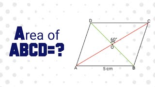 Area of parallelogram| diagonals| cosine rule| @logicxonomy| #shorts