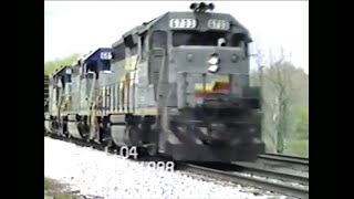 May 10, 1988 - Early CSX trains in Ravenna, OH