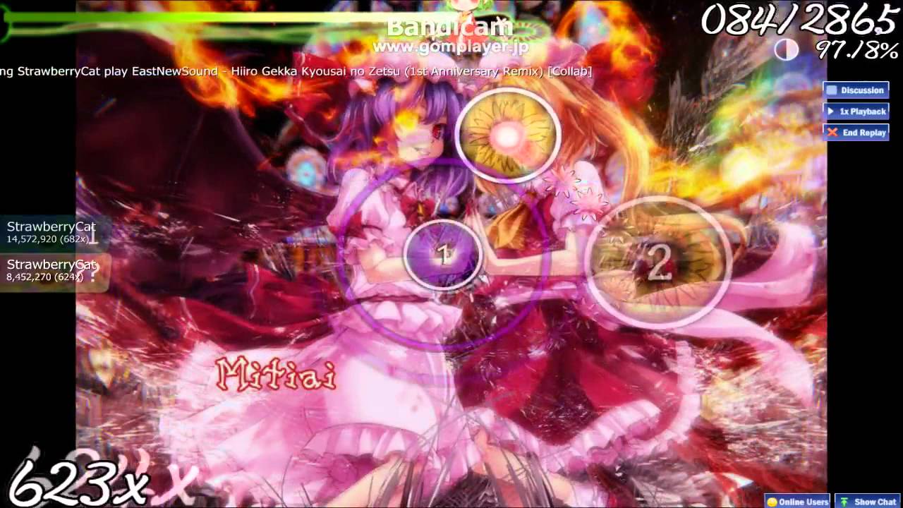 osu! EastNewSound - Hiiro Gekka Kyousai no Zetsu - YouTube