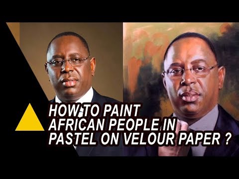 Learn how to paint African people in pastel on velour paper by Gerard Mineo