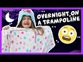 24 Hours on a TRAMPOLINE with NO LOL DOLLS - OVERNIGHT TRAMPOLINE CHALLENGE SCARY!!