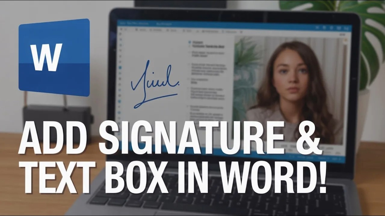 How to Add Signature & Transparent Text Box in Word! Easy Tutorial ...