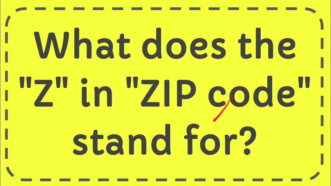 What does the "Z" in "ZIP code" stand for? YouTube