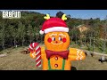 23ft-tall Inflatable Gingerbread Man!#inflatables #christmasdecoration #christmas #gingerbreadmen