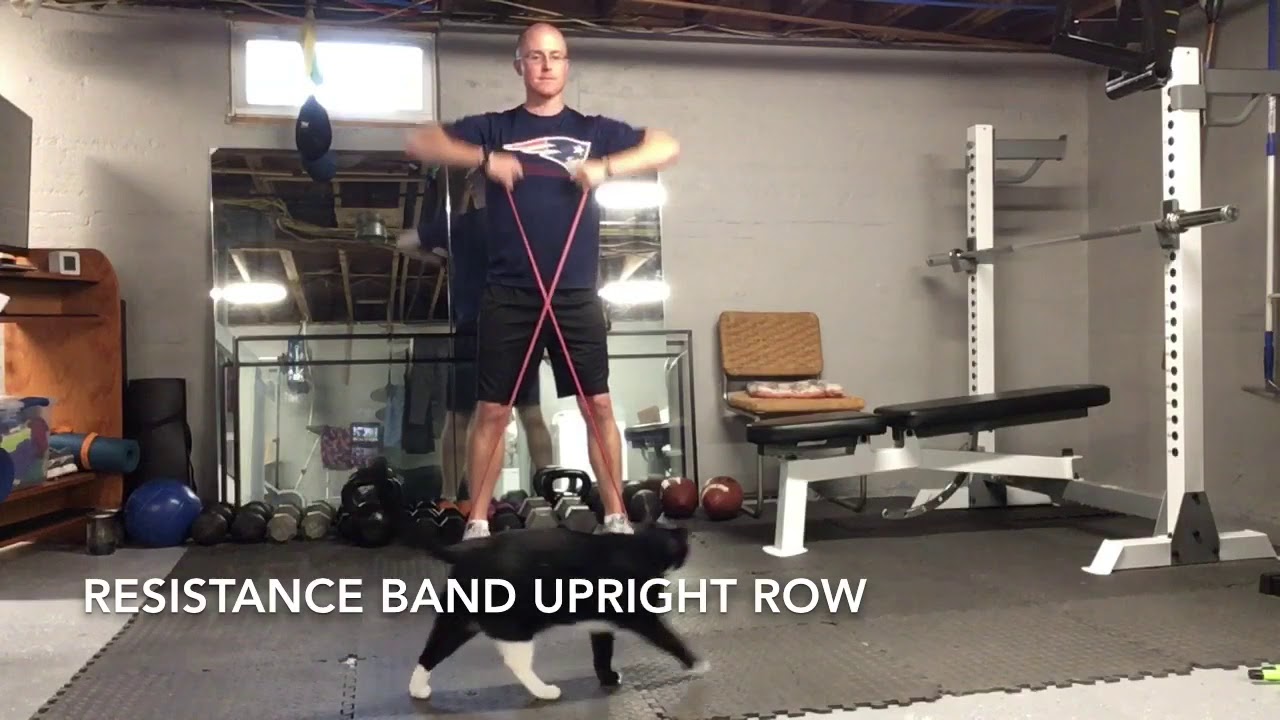 Resistance Band Upright Row YouTube