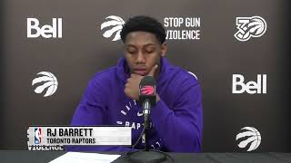 RJ Barrett player of Raptors postgame interview 12 26 2024