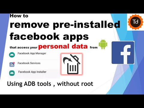 How to uninstall pre-installed FACEBOOK apps that access your personal data, from any Android phone