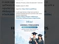 Infosys Off Campus Drive 🚀 2024 & 2025 Graduates #InfosysHiring #FreshersJobs #offcampus #hiringnow