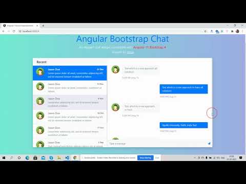 Angular 11 Bootstrap 4 Chat Widget