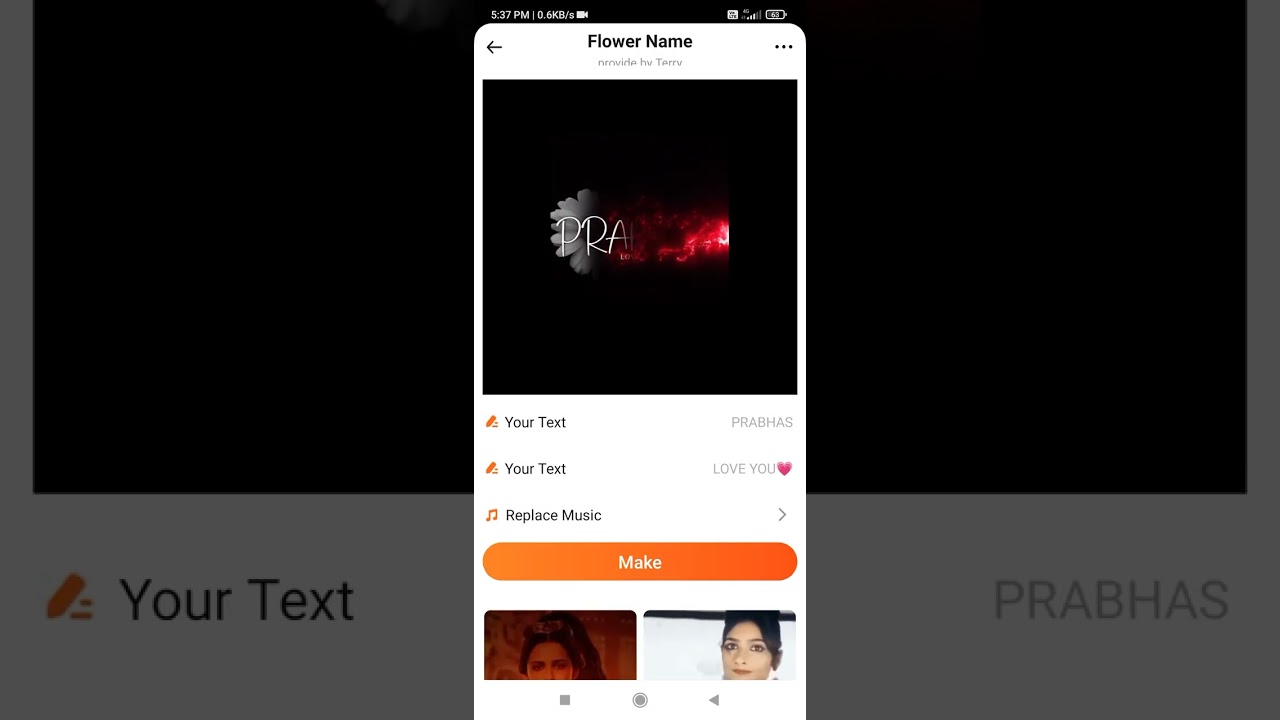 Lyrics name video editing in noizz app