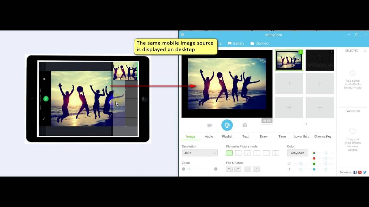 How to link ManyCam mobile to ManyCam desktop